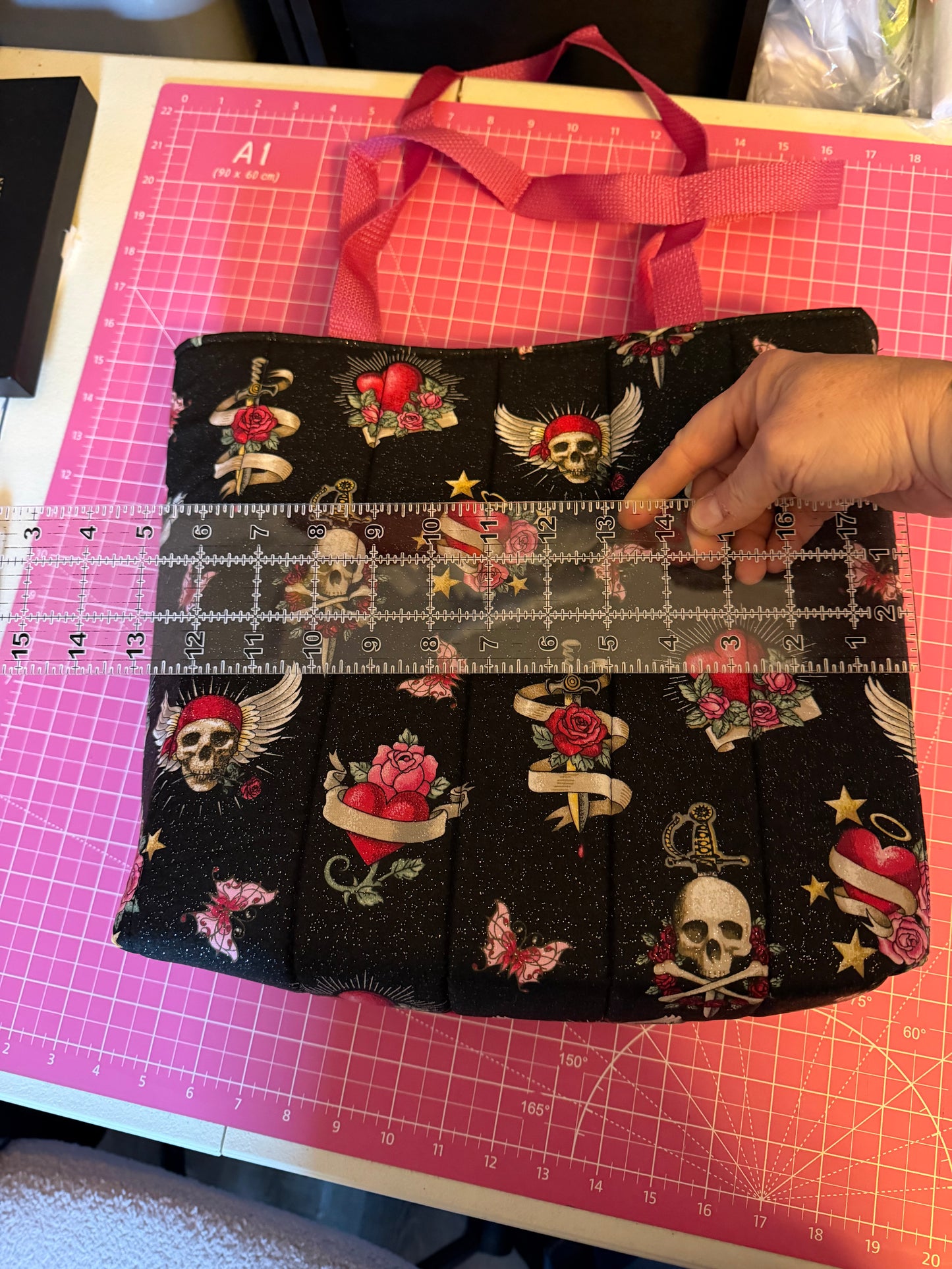 Bag - Tote Bag Hearts & Skulls 0006