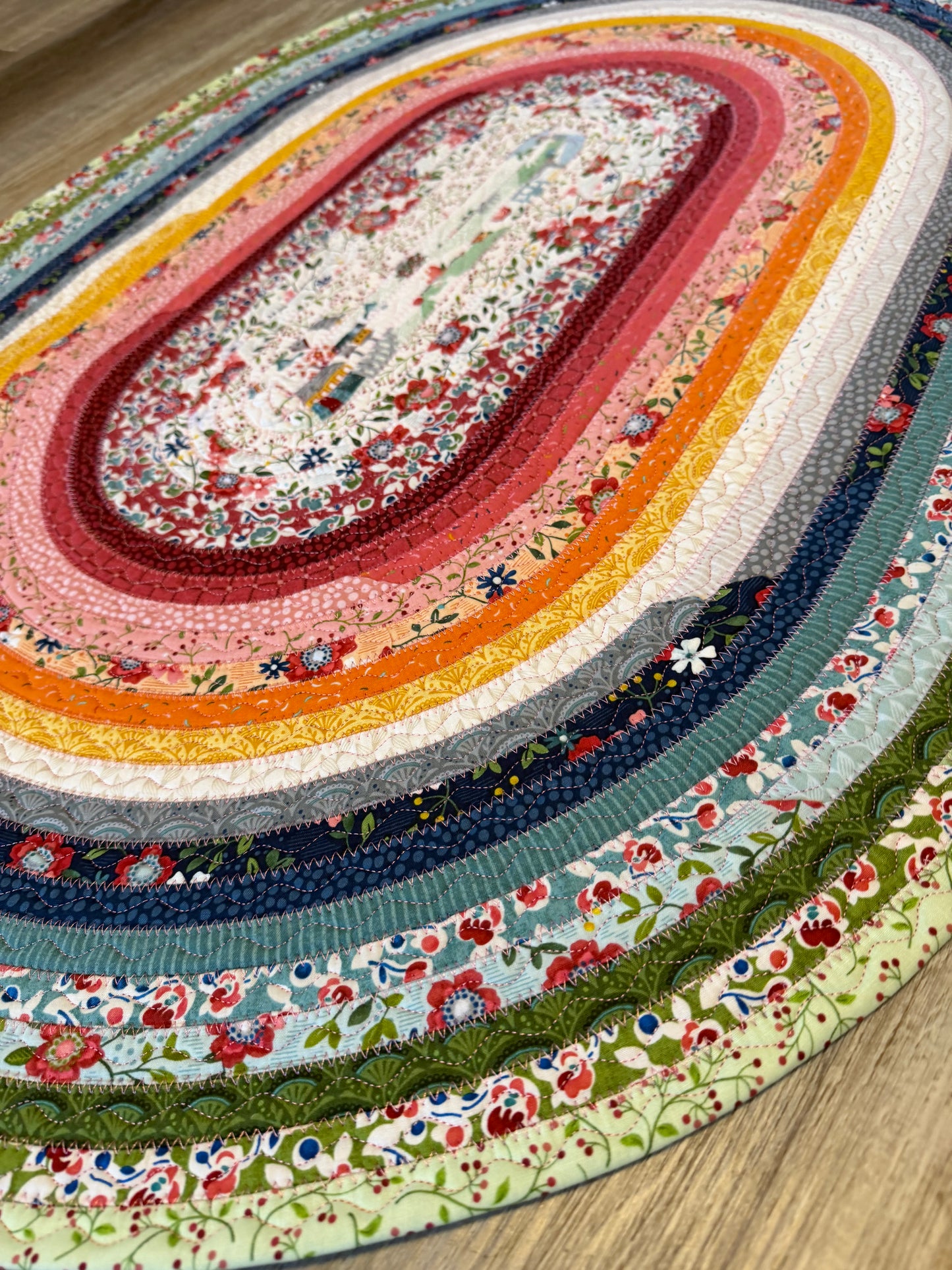 Fabric Strip Rug Oval - Wander Lane 0022