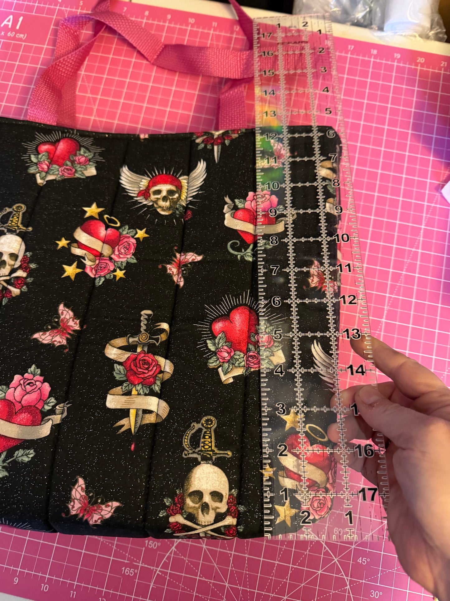 Bag - Tote Bag Hearts & Skulls 0006