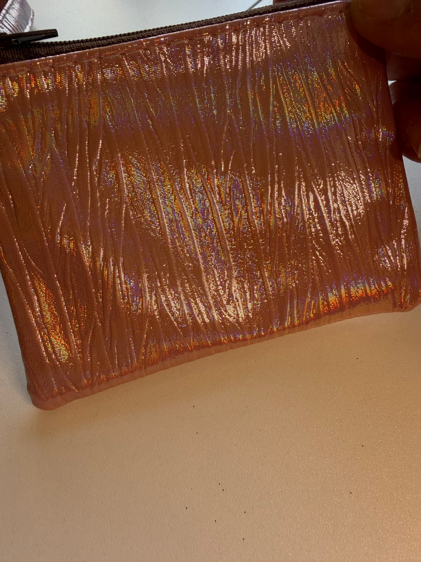 Sale - BLAST FROM THE PAST Wristlet Pink Shimmer F07