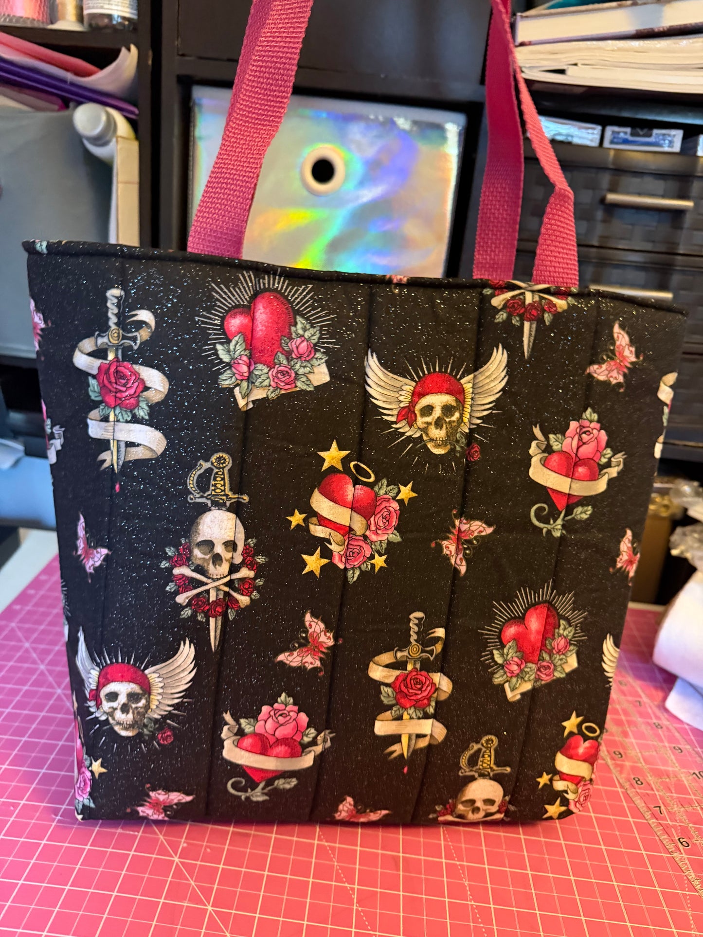 Bag - Tote Bag Hearts & Skulls 0006