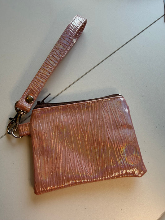 Sale - BLAST FROM THE PAST Wristlet Pink Shimmer F07