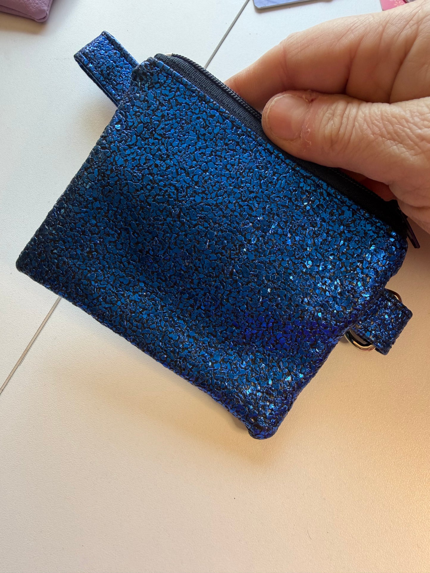 Sale - BLAST FROM THE PAST Wristlet Silver & Blue F17