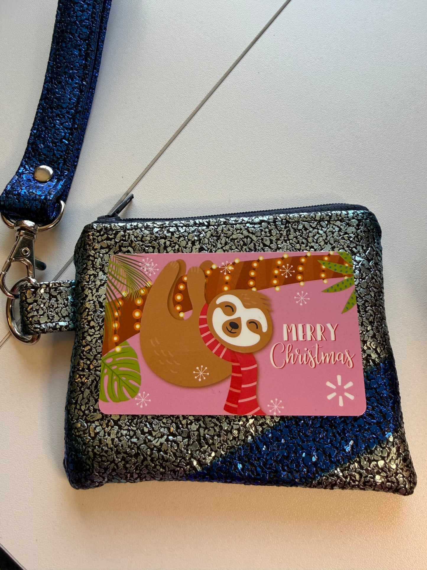 Sale - BLAST FROM THE PAST Wristlet Silver & Blue F17