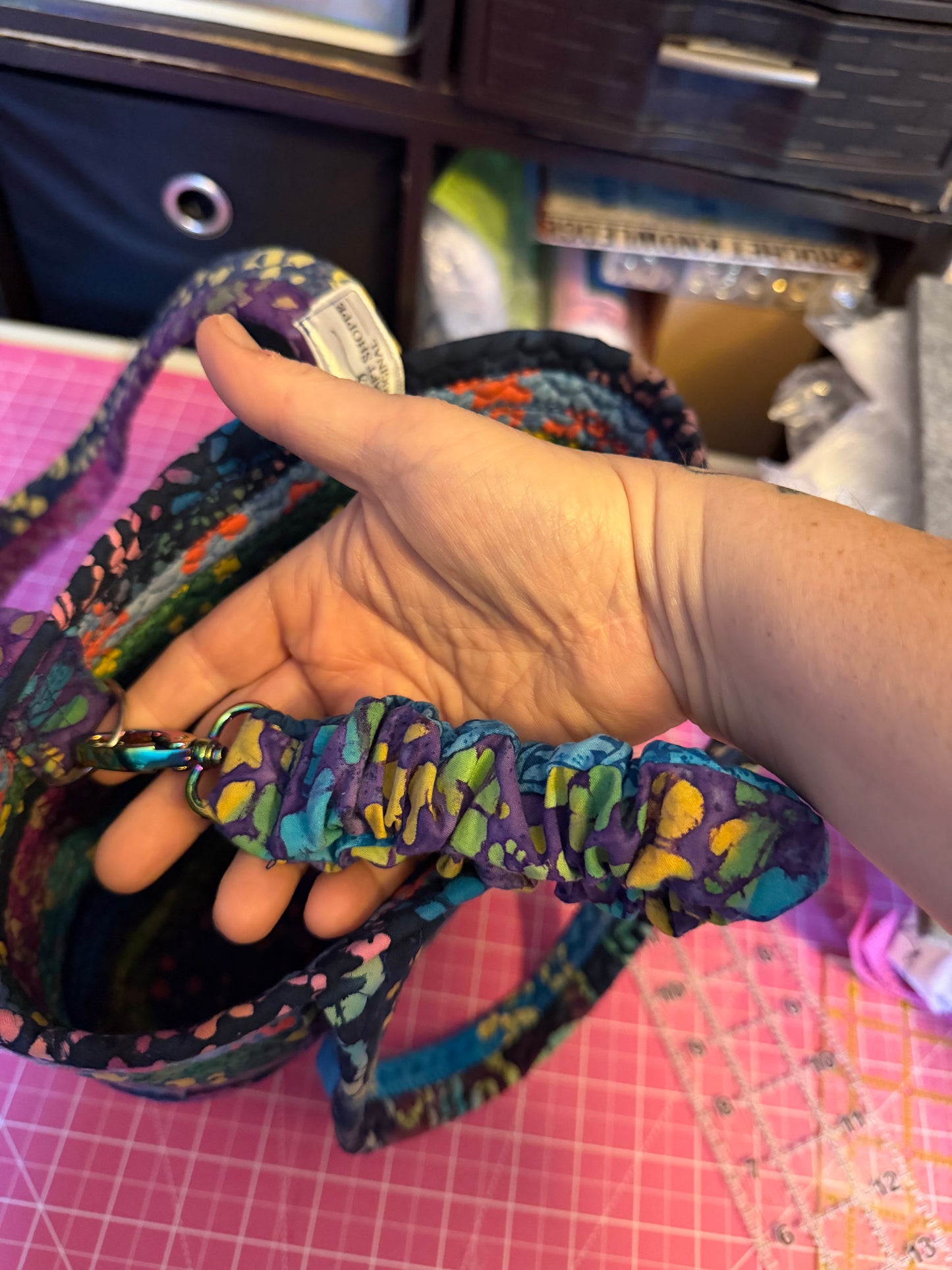 Fabric Strip Tote Bag - Ocean Batiks 0004
