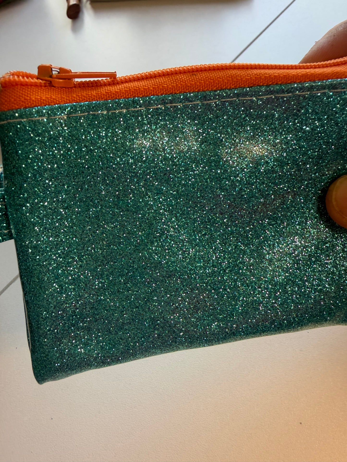 Sale - BLAST FROM THE PAST Wristlet Aqua Glitter F10
