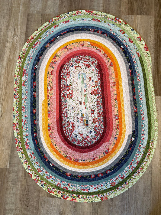Fabric Strip Rug Oval - Wander Lane 0022
