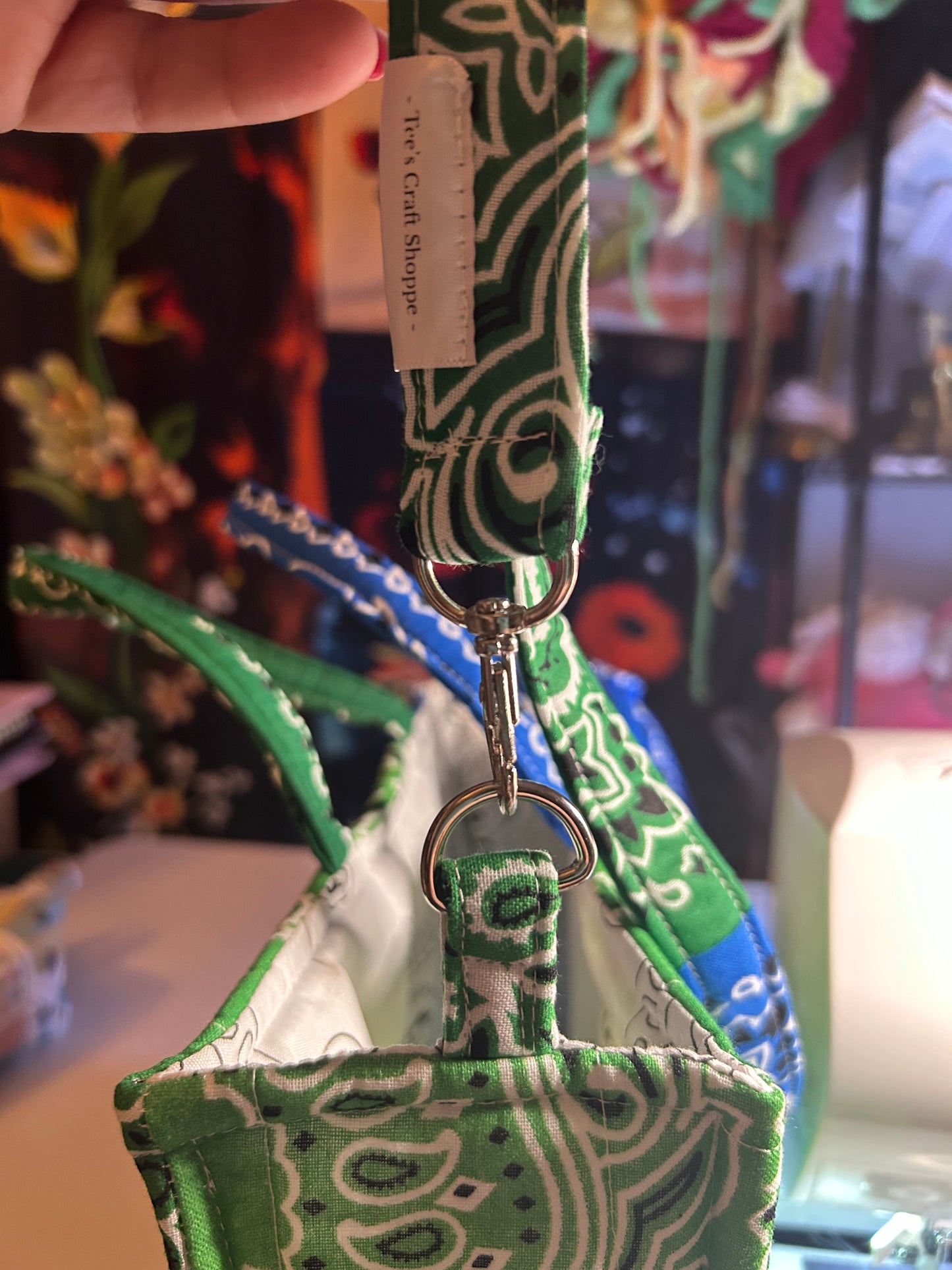 Bag - Bandana Tote, Green/Blue Ombré 0017