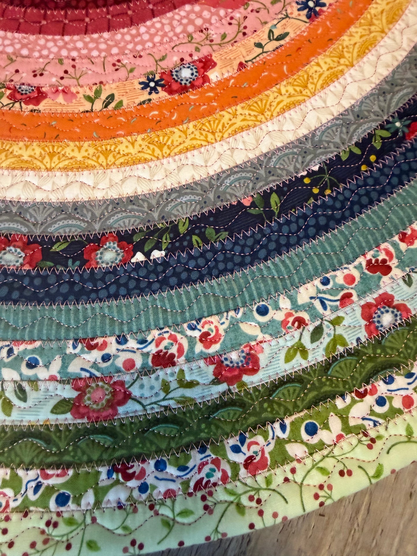 Fabric Strip Rug Oval - Wander Lane 0022