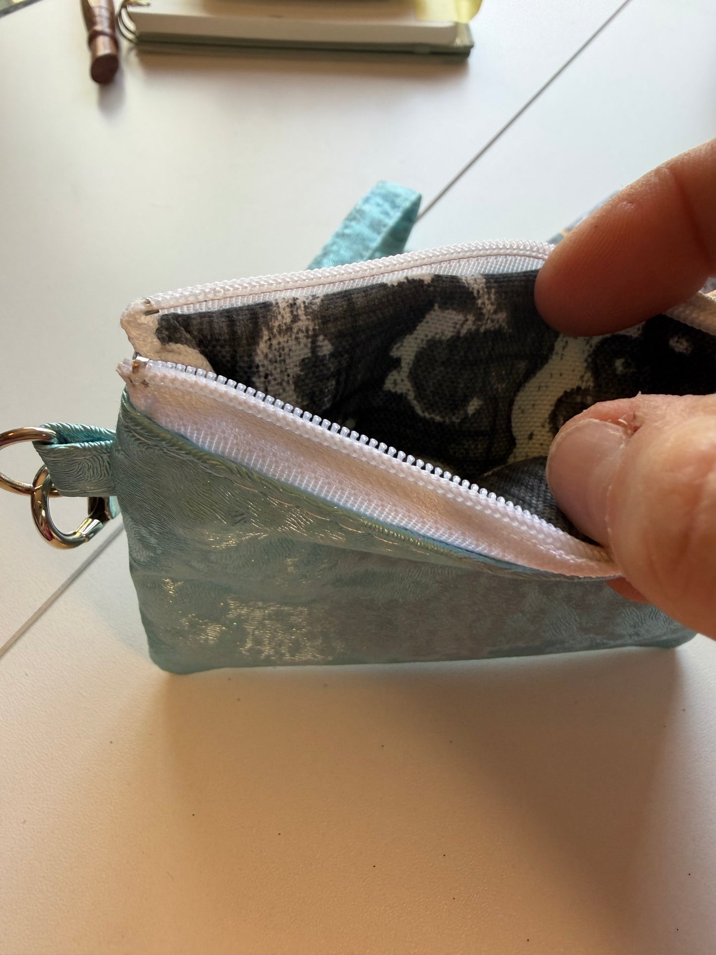 Sale - BLAST FROM THE PAST Wristlet Blue Glitter F08