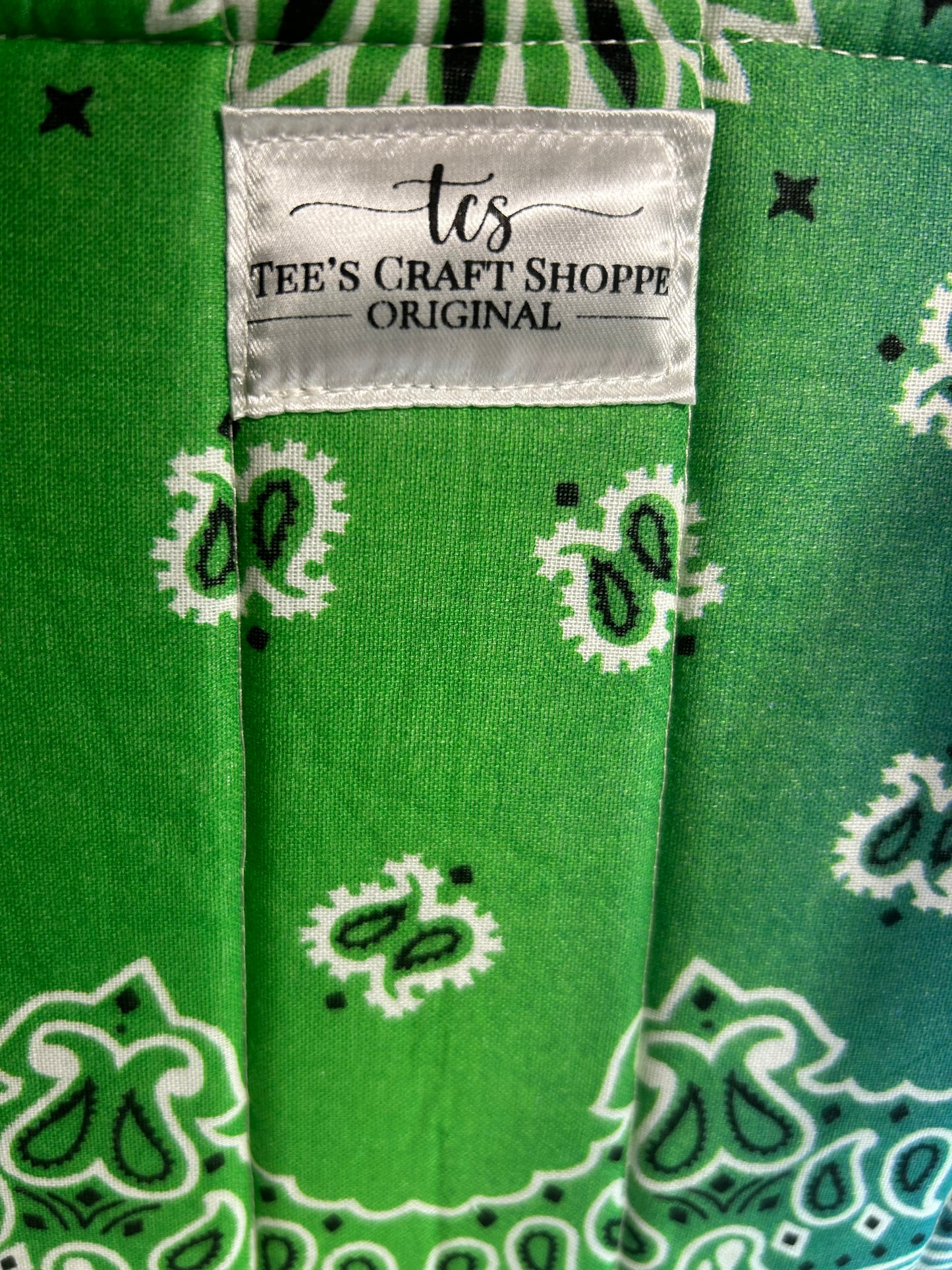 Bag - Bandana Tote, Green/Blue Ombré 0017