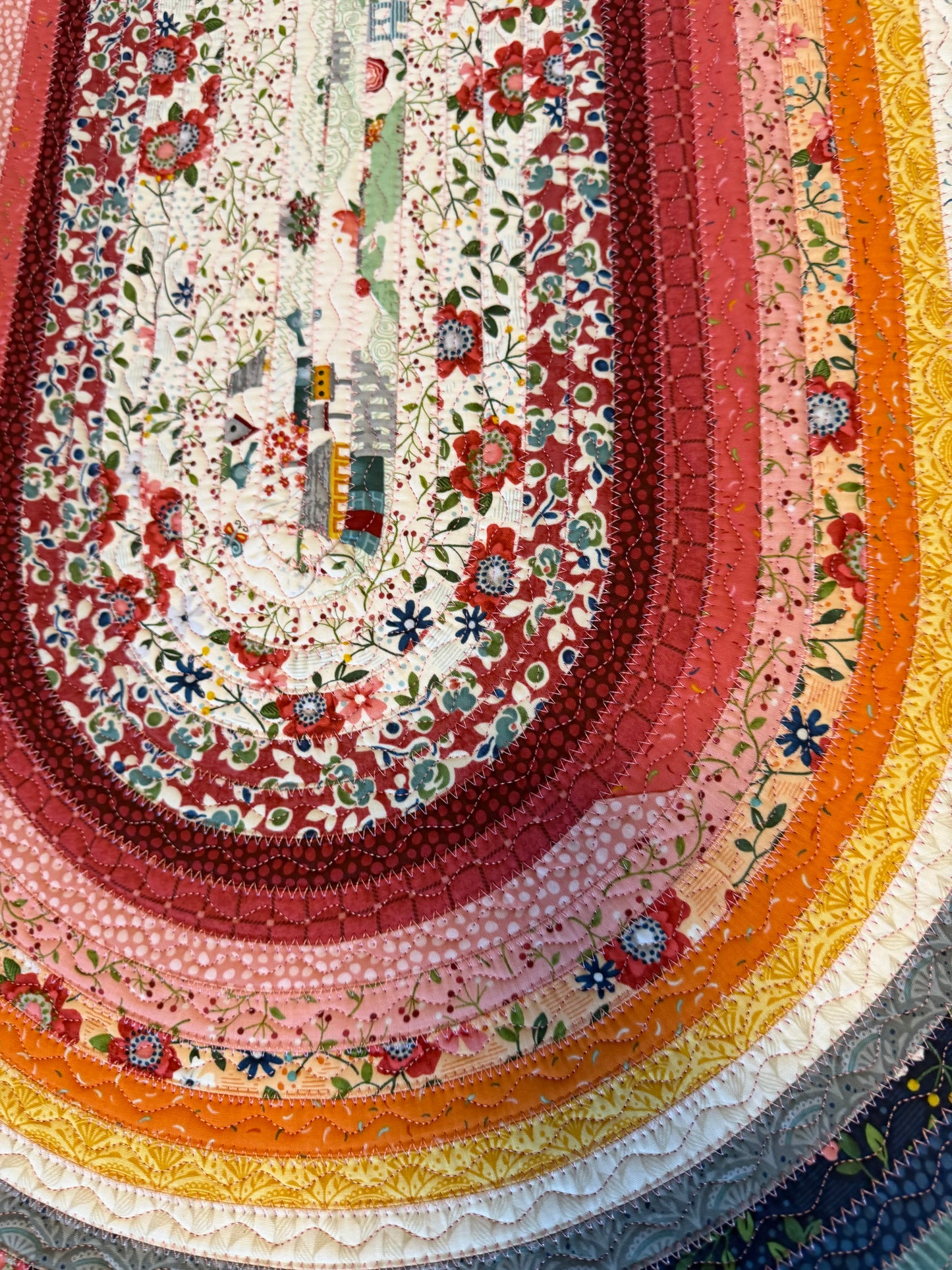 Fabric Strip Rug Oval - Wander Lane 0022