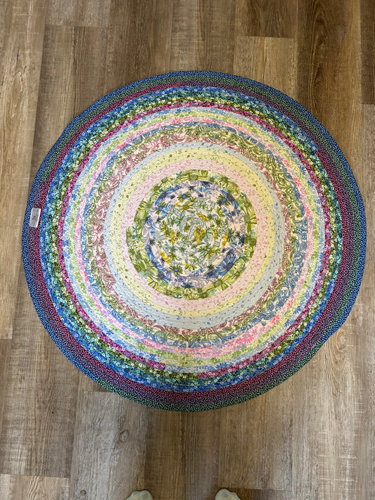 Fabric Strip Rug Circle Large - PJ Party 0029