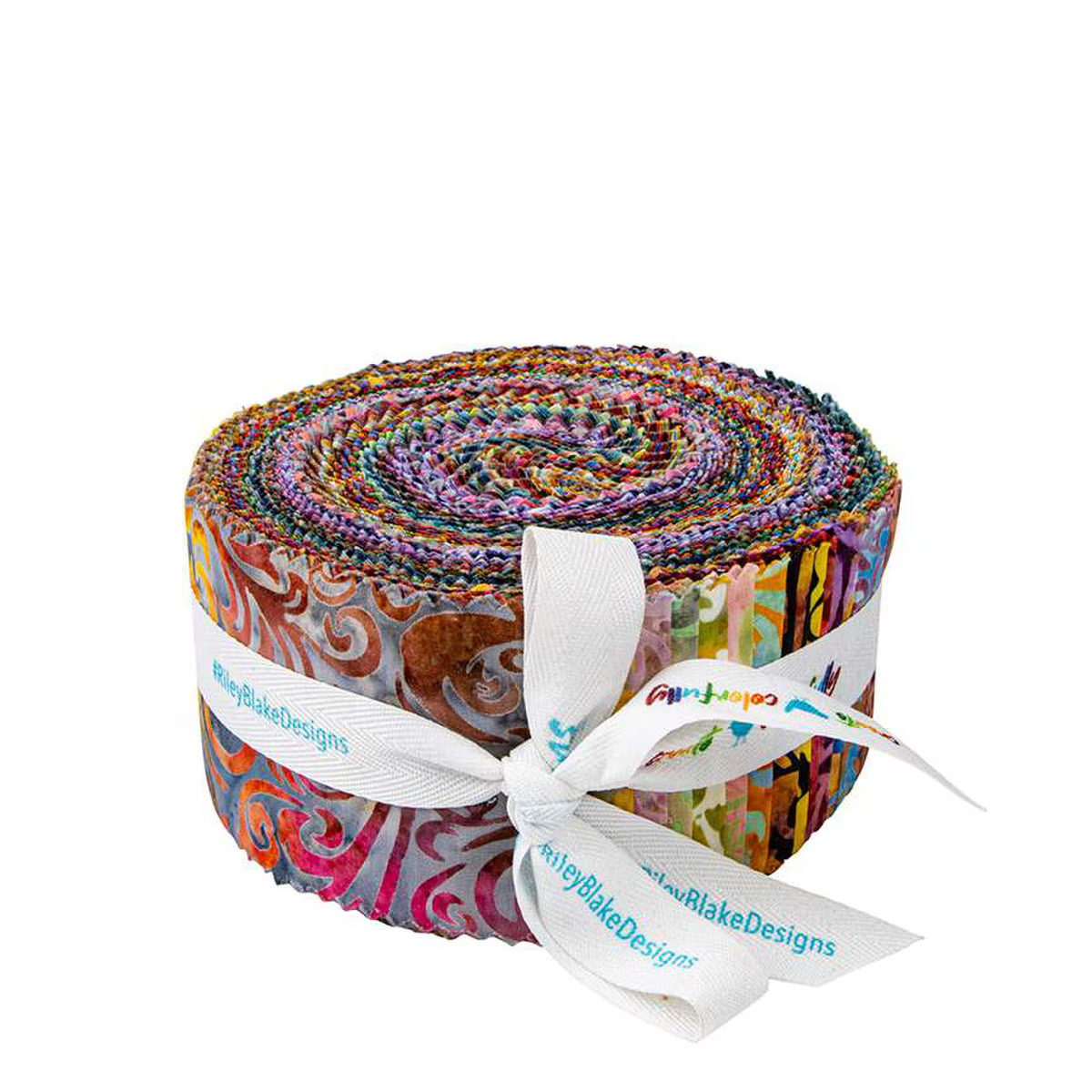 FABRIC - 2.5” Strip Rolls Batiks Elementals Twirl & Swirl