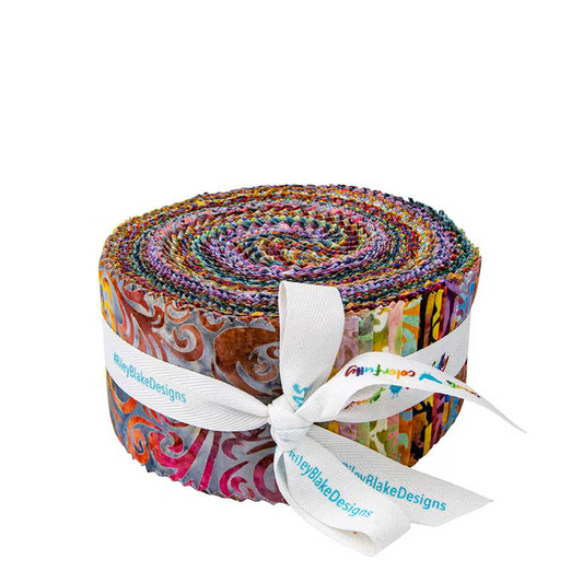 FABRIC - 2.5” Strip Rolls Batiks Elementals Twirl & Swirl