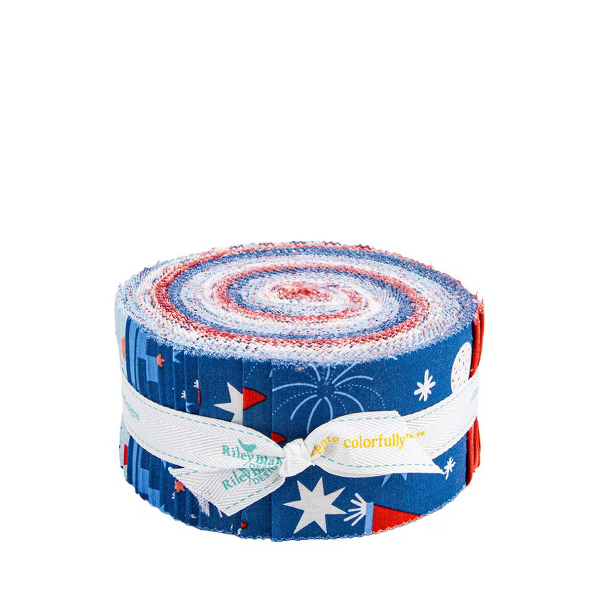 FABRIC - 2.5” Strip Rolls Firecracker