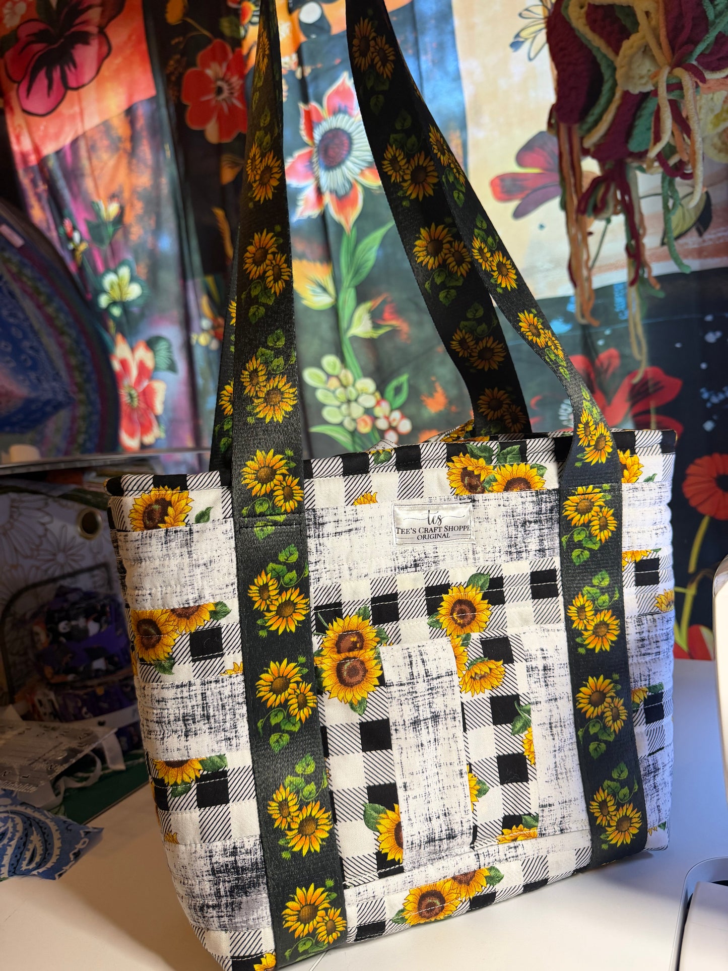 Bag - Tote Bag Sunflowers w/wristlet 0009