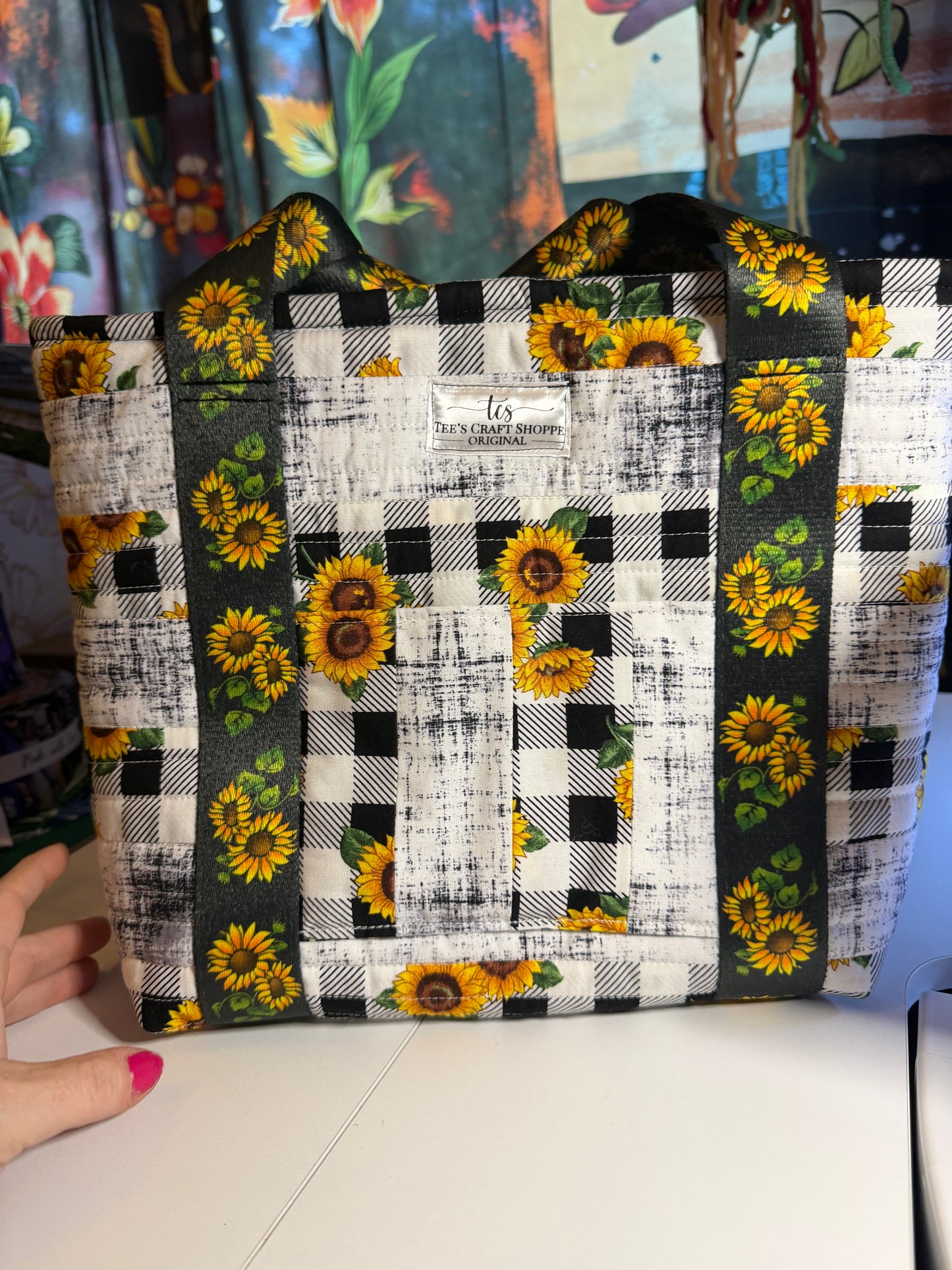 Bag - Tote Bag Sunflowers w/wristlet 0009
