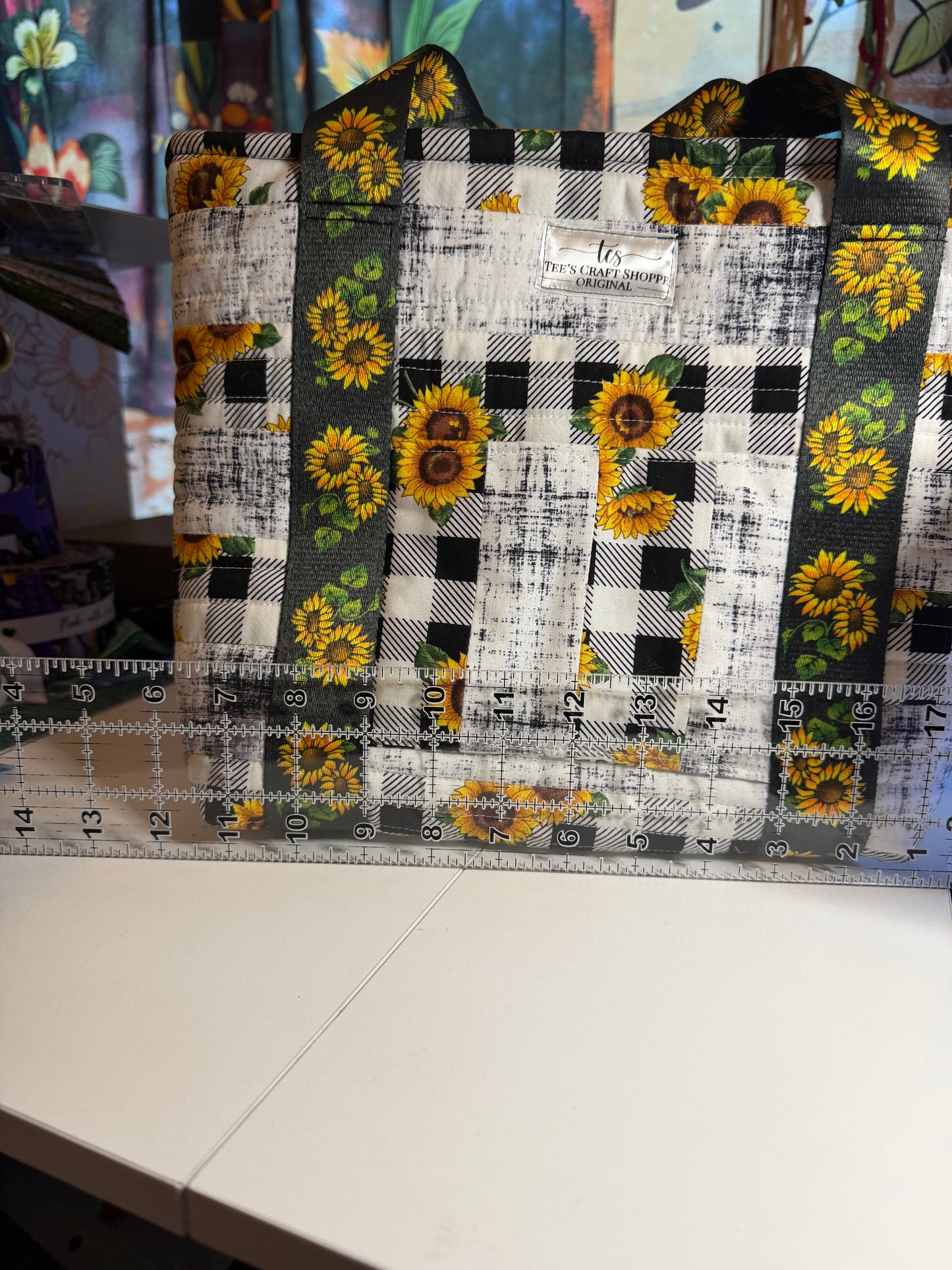 Bag - Tote Bag Sunflowers w/wristlet 0009