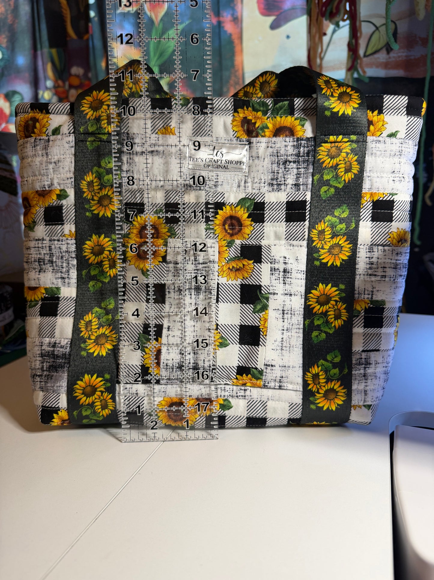 Bag - Tote Bag Sunflowers w/wristlet 0009