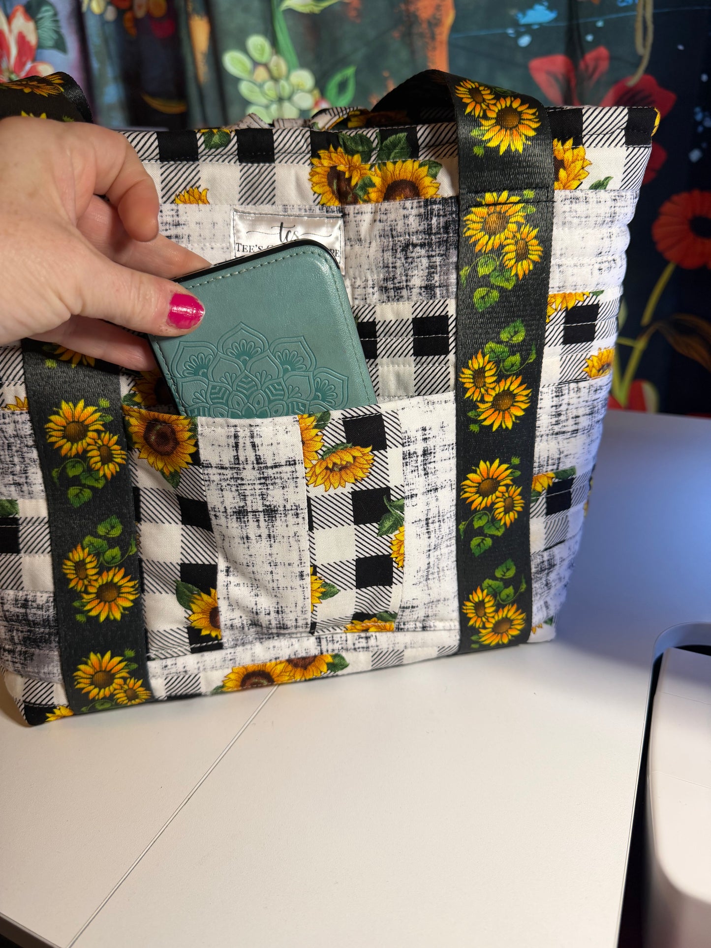 Bag - Tote Bag Sunflowers w/wristlet 0009