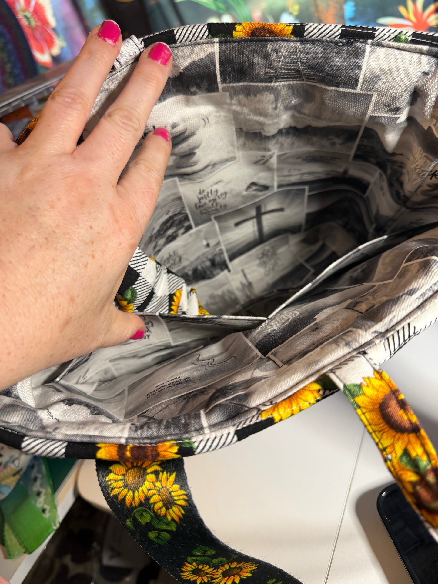 Bag - Tote Bag Sunflowers w/wristlet 0009