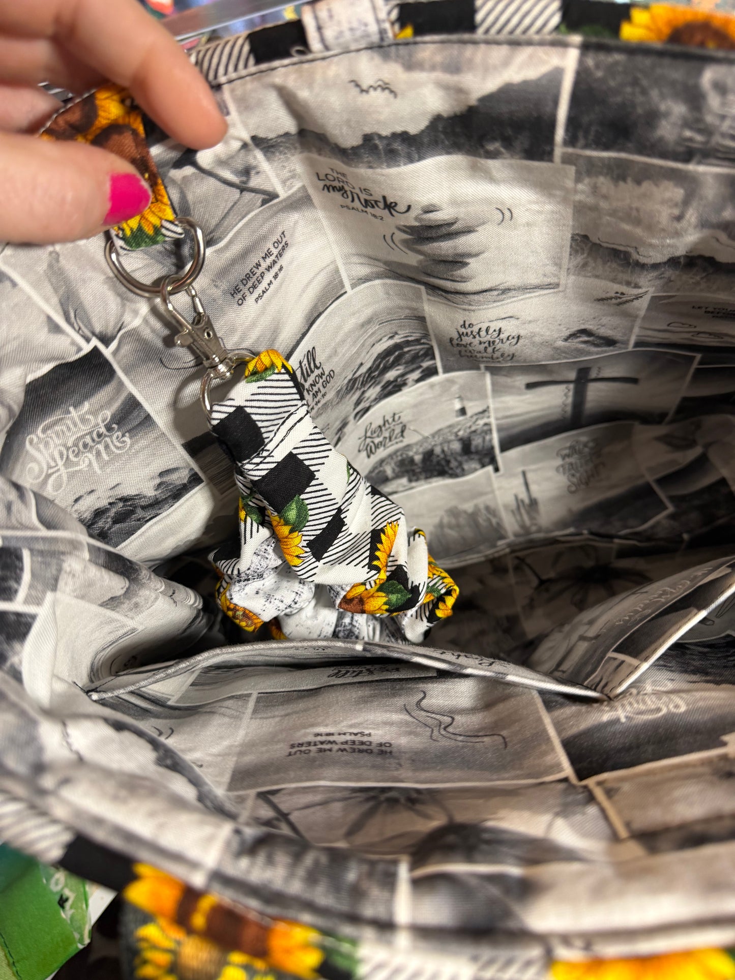 Bag - Tote Bag Sunflowers w/wristlet 0009
