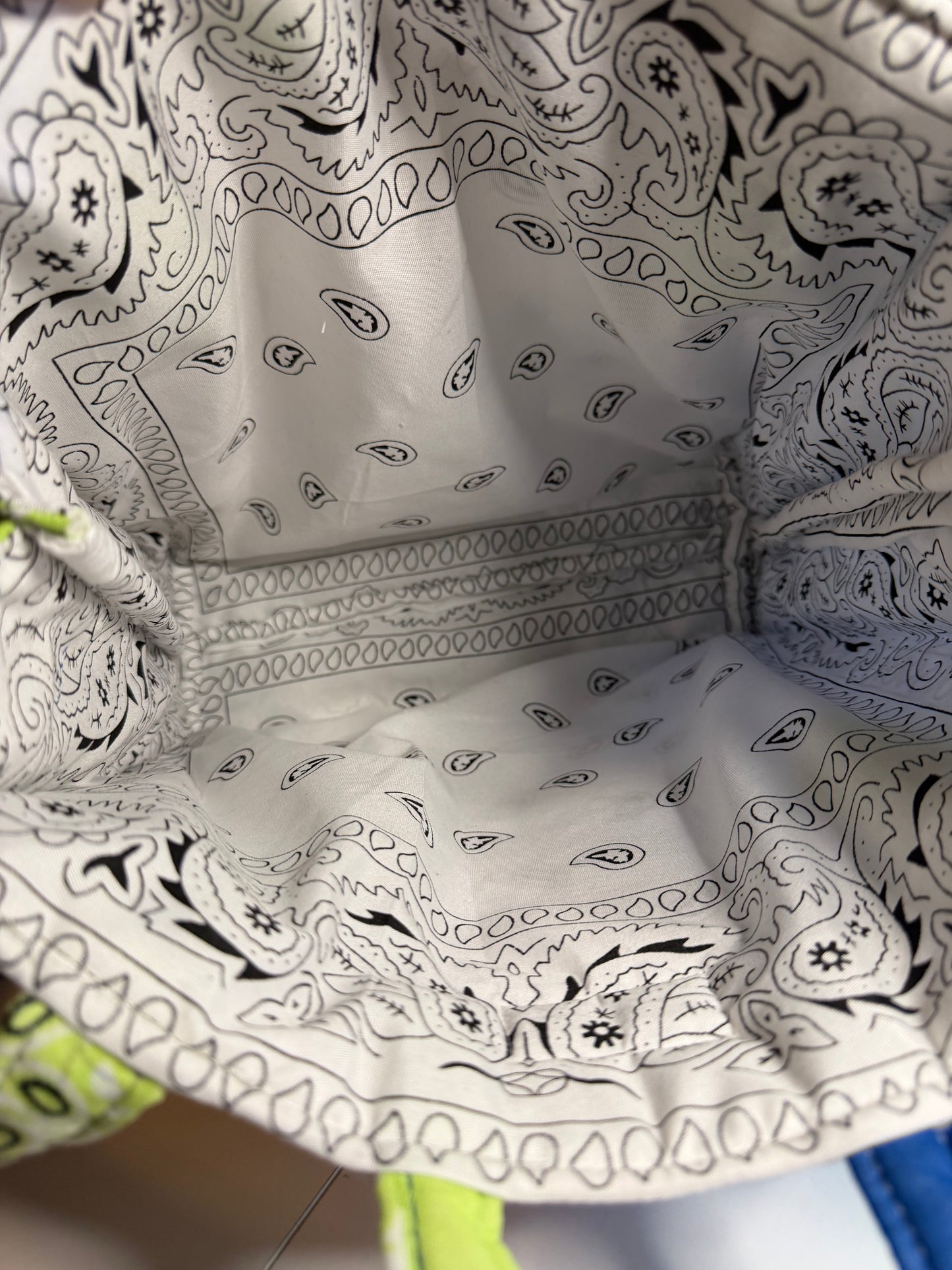 Bag - Bandana Tote, Green, Blue, & Pink Ombré 0013