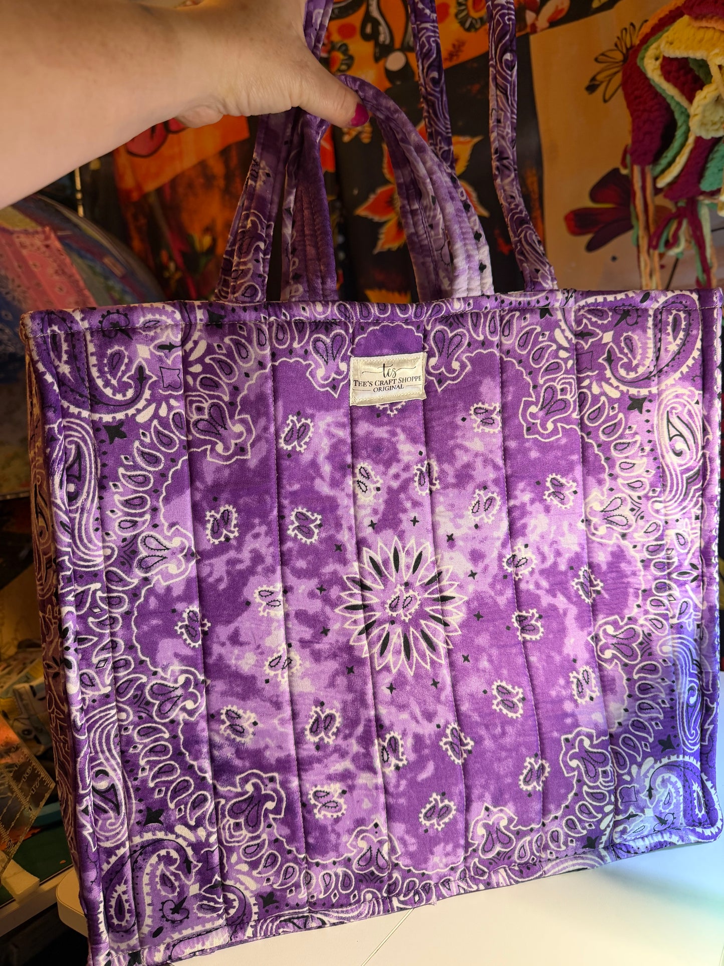 Bag - Bandana Tote, Purple Tie-Dye 0014