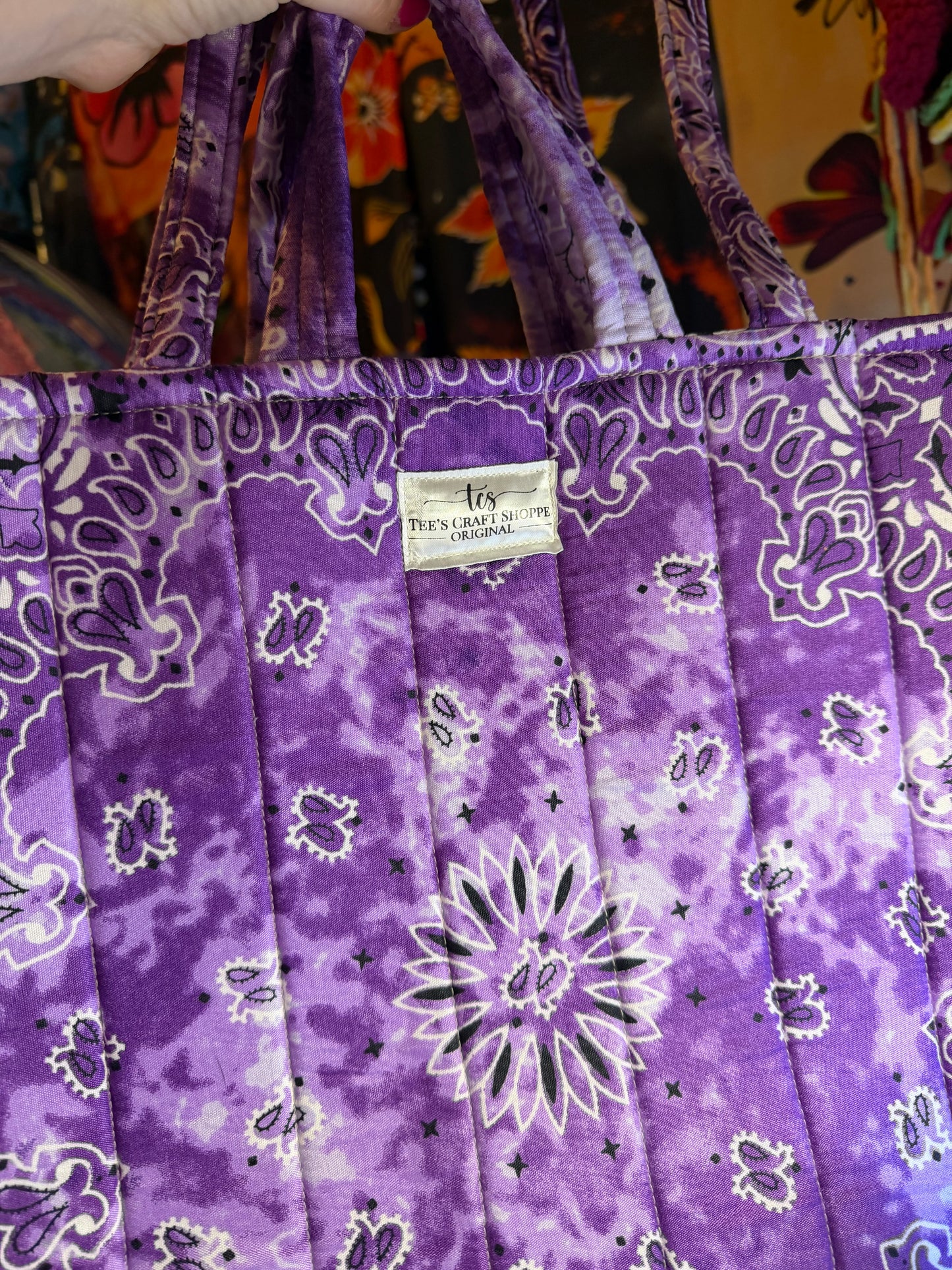 Bag - Bandana Tote, Purple Tie-Dye 0014
