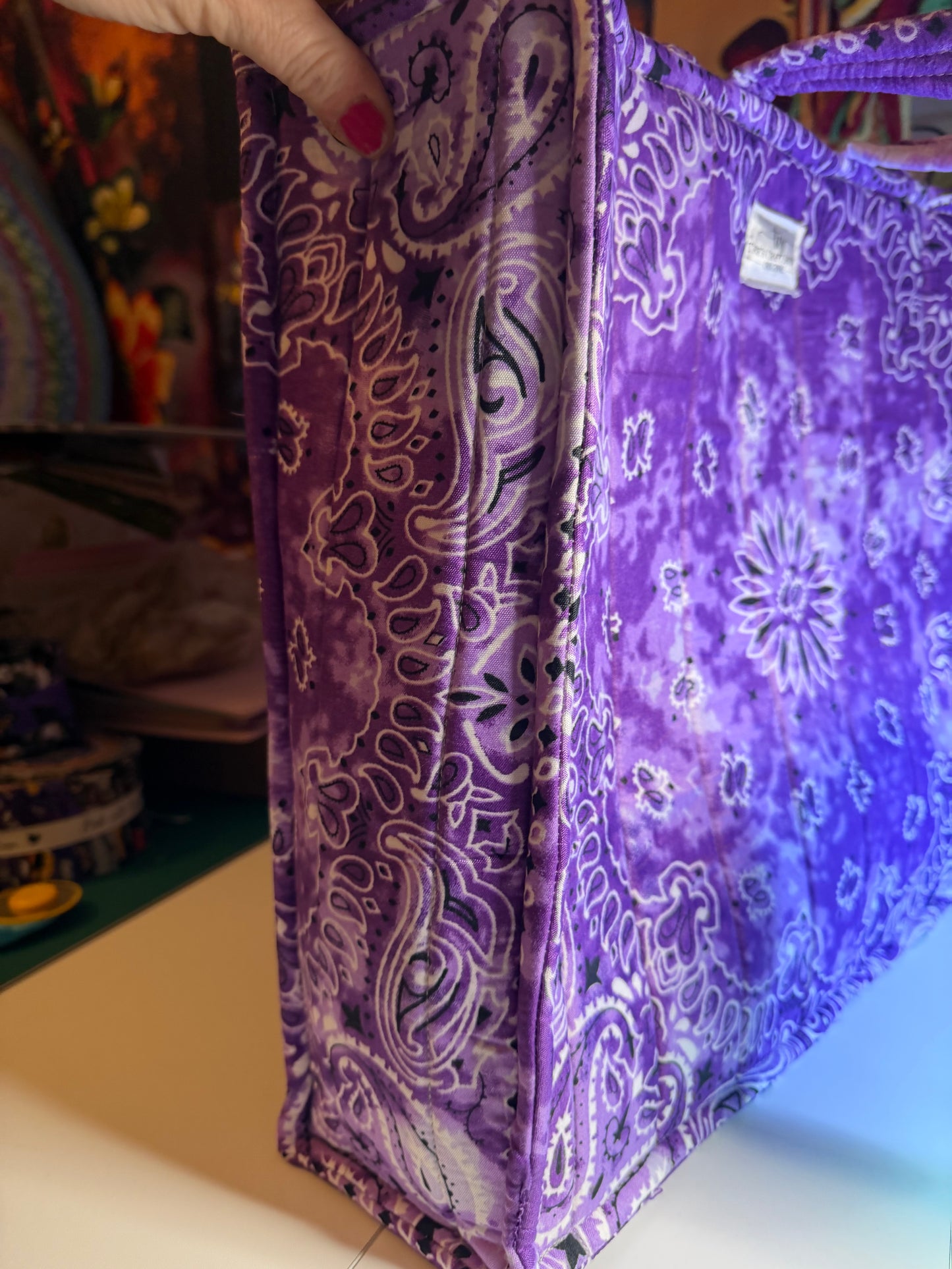 Bag - Bandana Tote, Purple Tie-Dye 0014