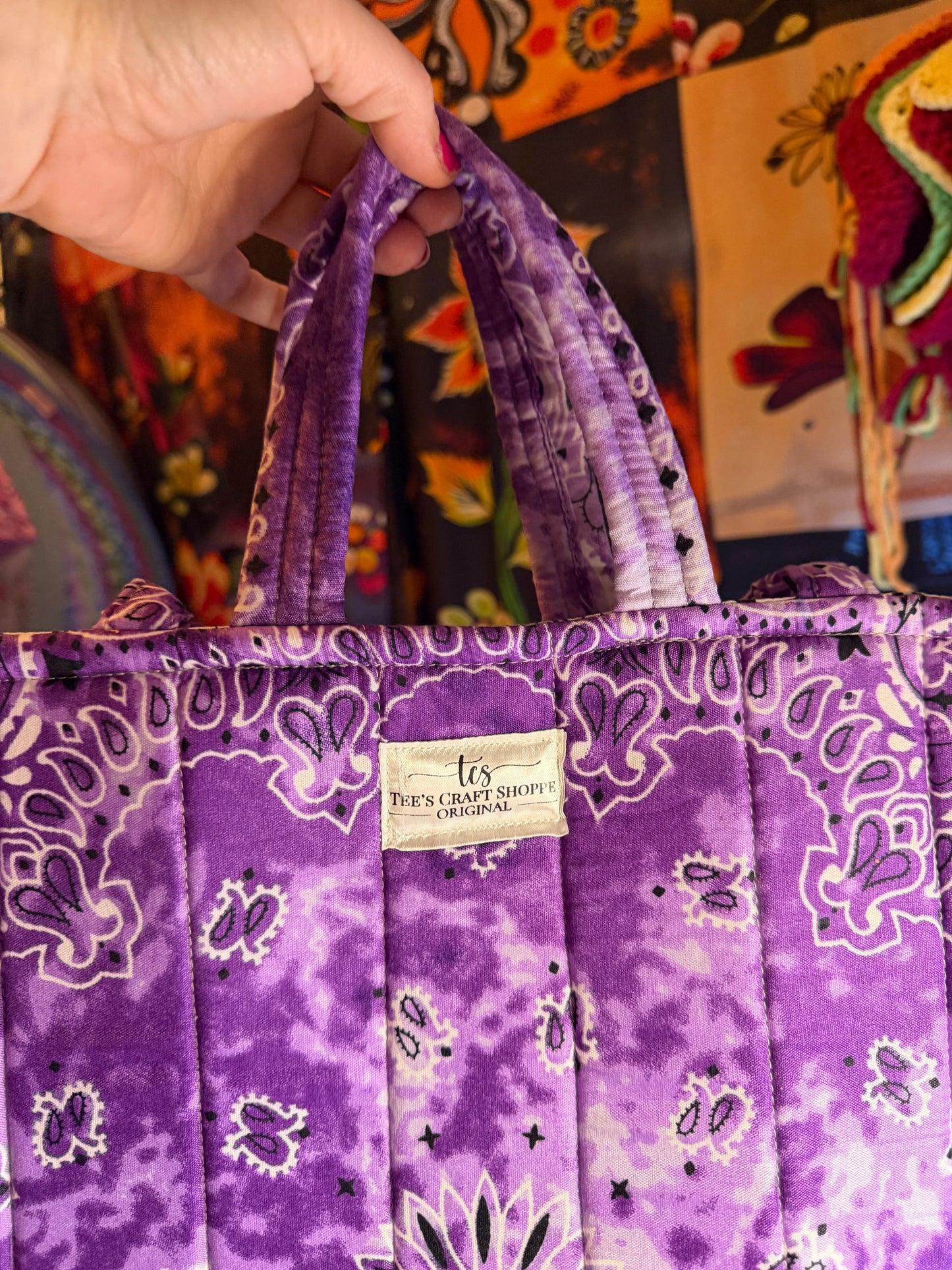 Bag - Bandana Tote, Purple Tie-Dye 0014