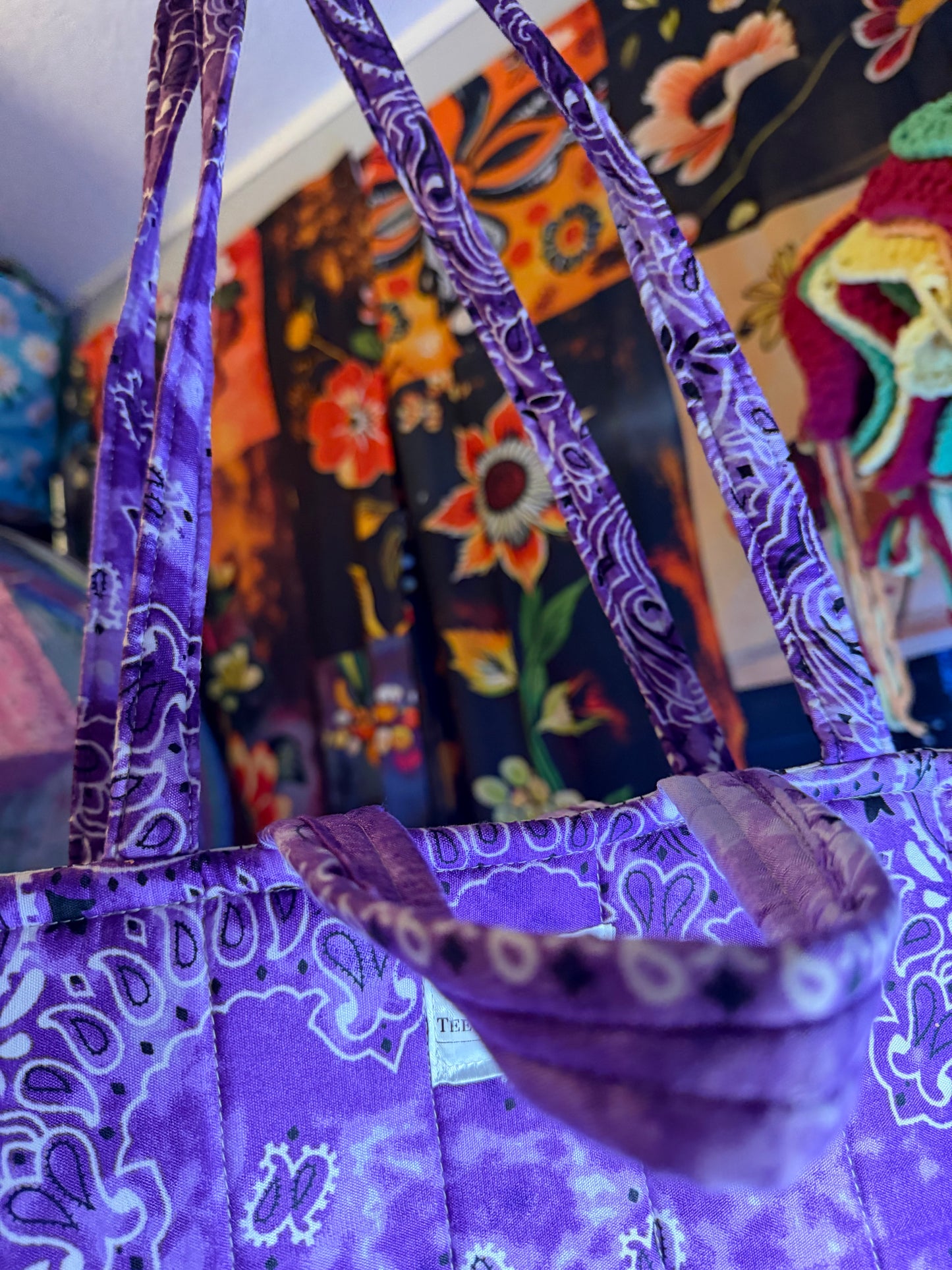 Bag - Bandana Tote, Purple Tie-Dye 0014