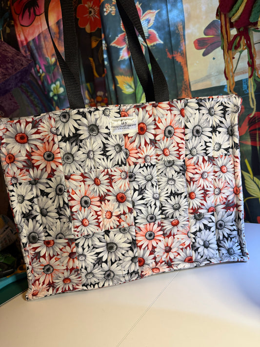 Bag - Quilted Tote, Scarlett Daisies 0016