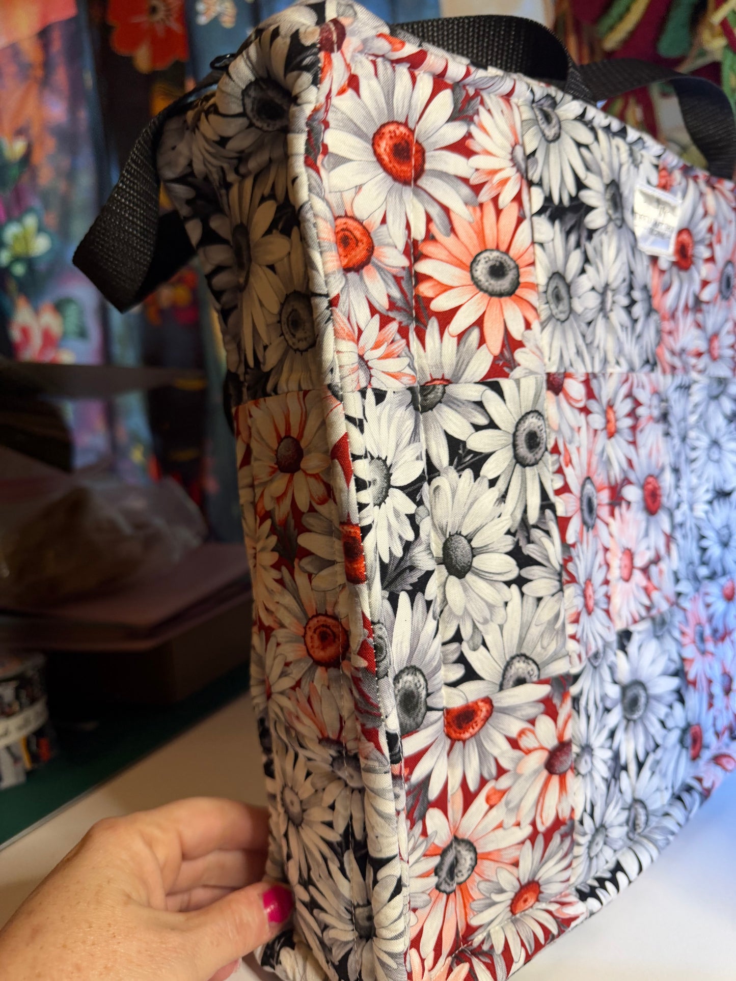 Bag - Quilted Tote, Scarlett Daisies 0016