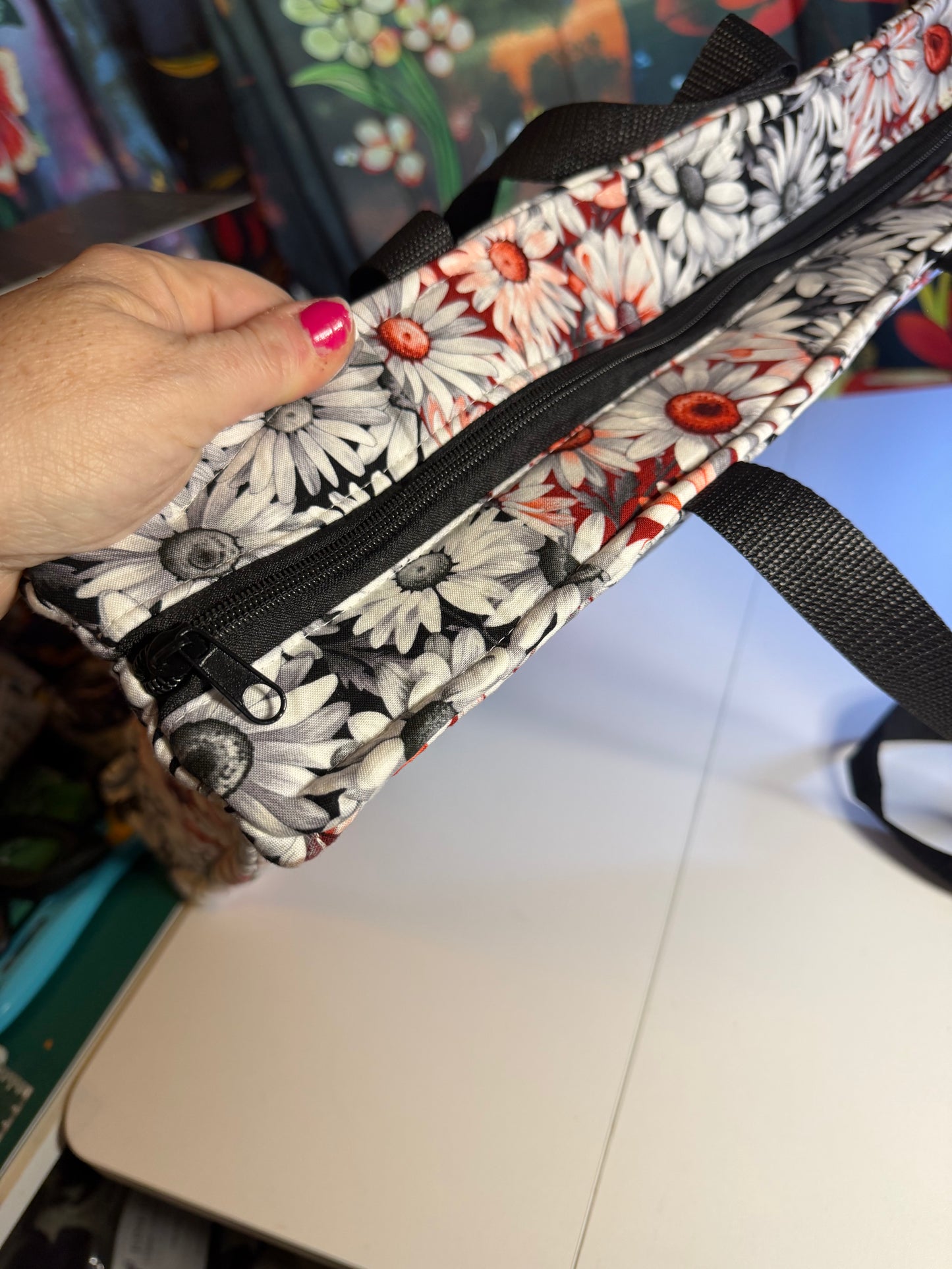 Bag - Quilted Tote, Scarlett Daisies 0016