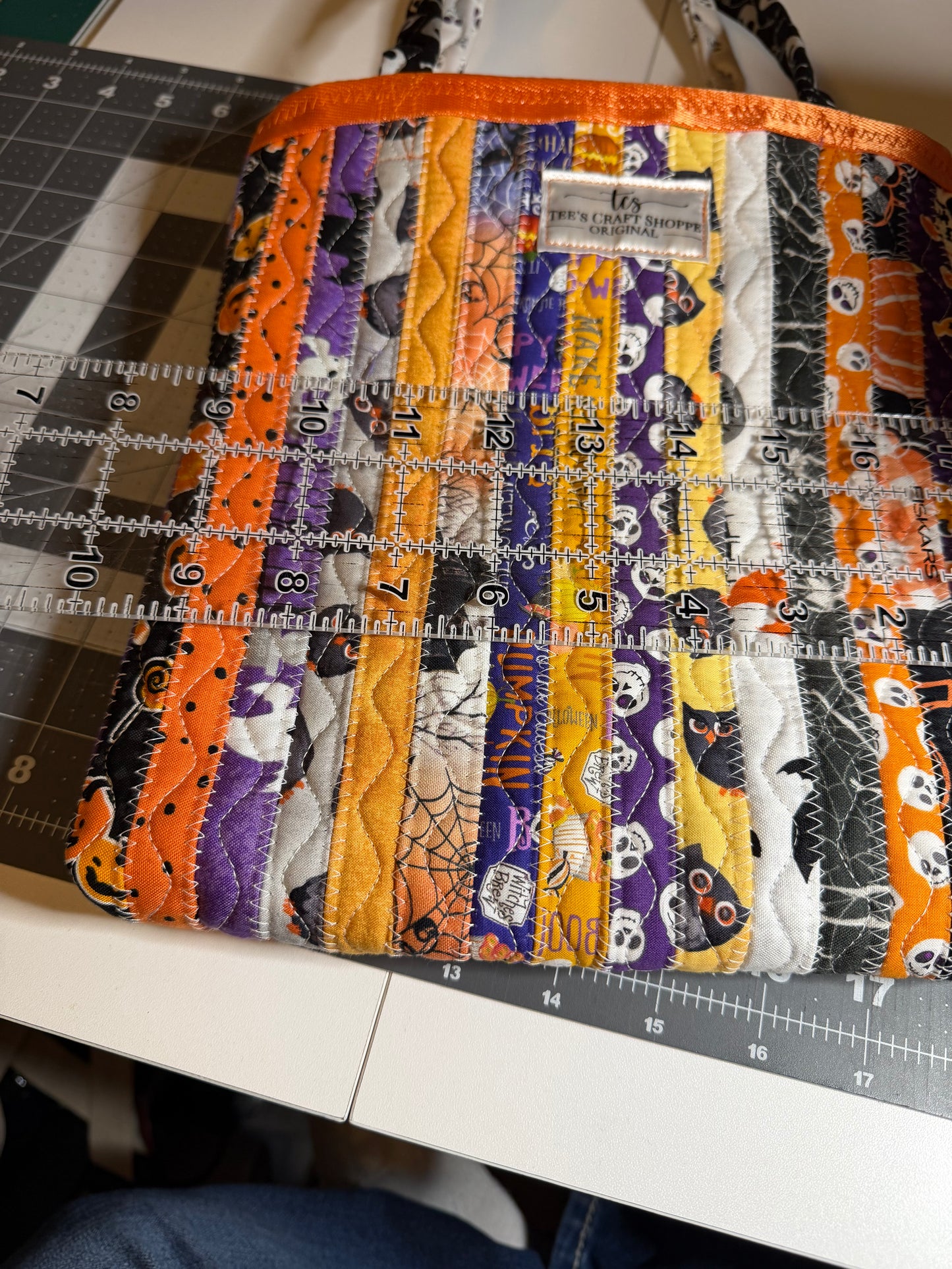 Fabric Strip Tote Bag - Halloween 0018