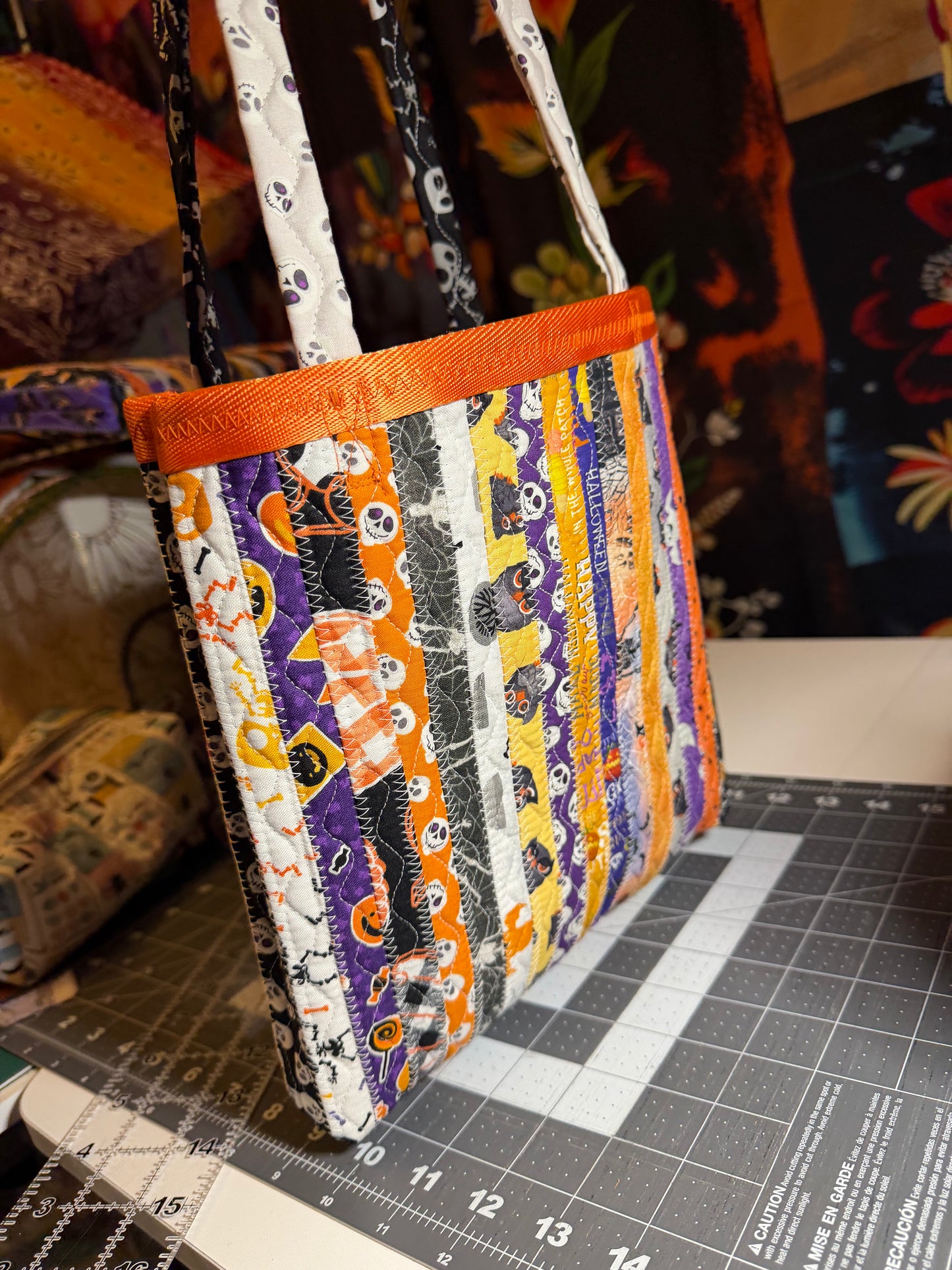 Fabric Strip Tote Bag - Halloween 0018