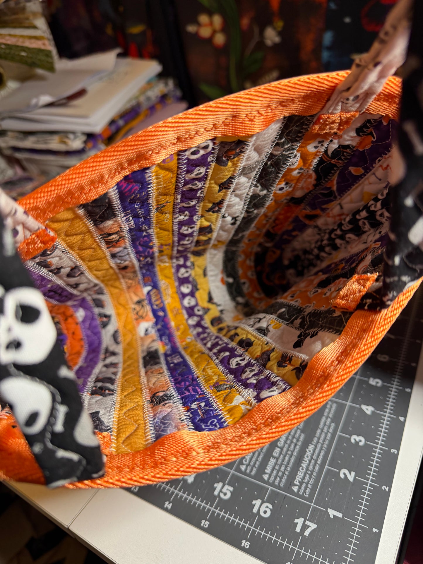 Fabric Strip Tote Bag - Halloween 0018
