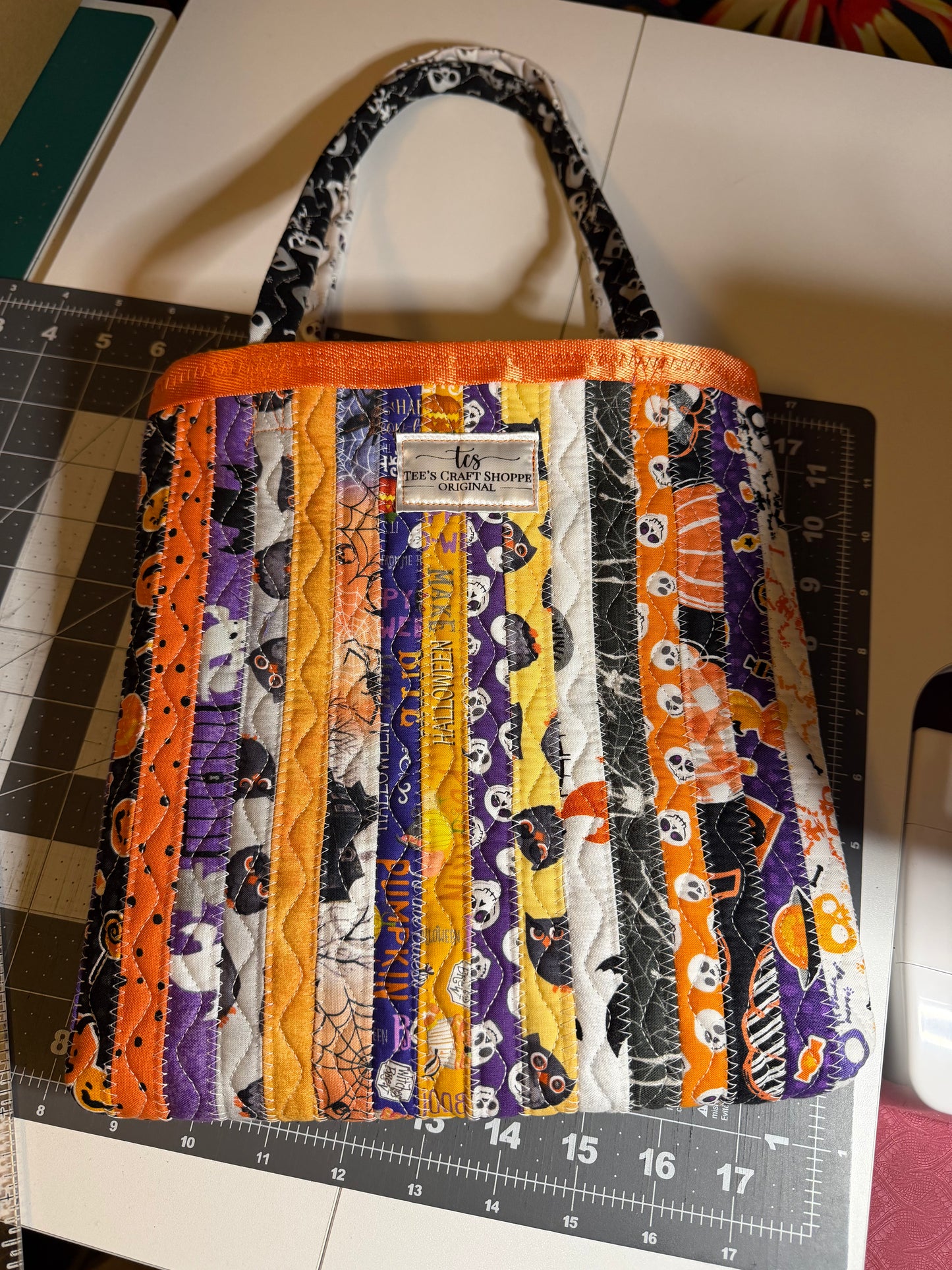 Fabric Strip Tote Bag - Halloween 0018