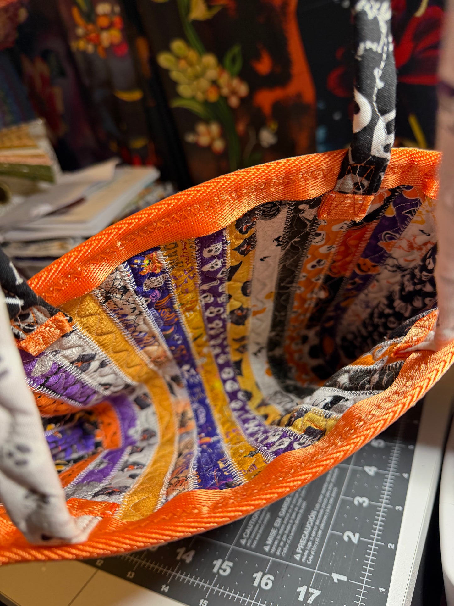 Fabric Strip Tote Bag - Halloween 0019
