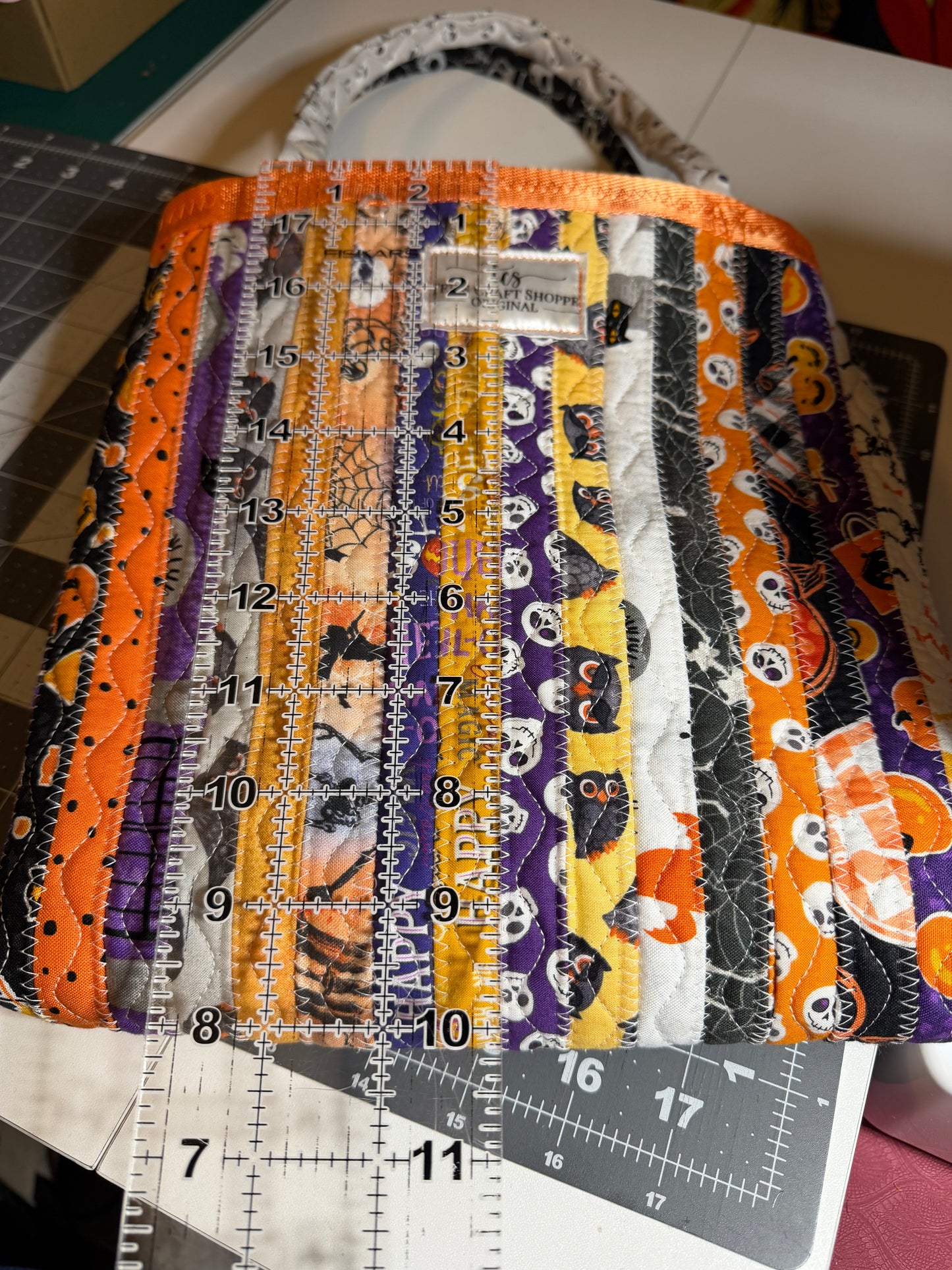 Fabric Strip Tote Bag - Halloween 0019